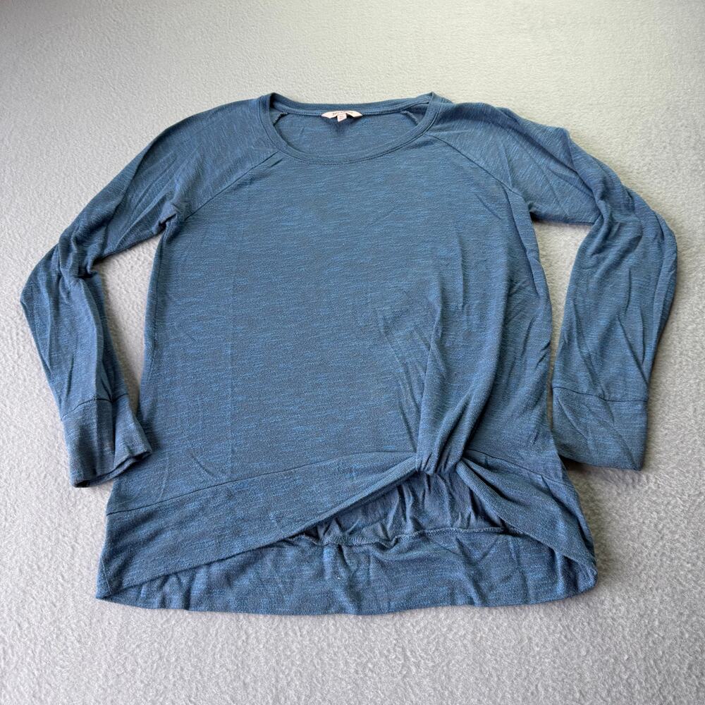 Juicy Couture Women's Blue Long Sleeve‎ T-Shirt Front Twist Hem - Size XL - Picture 2 of 6